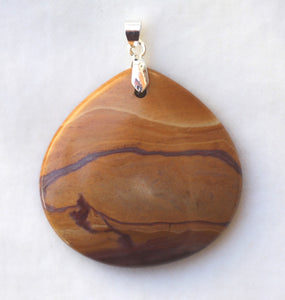 Pilbara Hill Jasper pendant in a wide pear shape