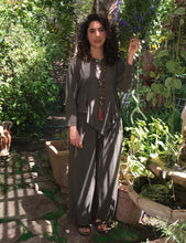 Load image into Gallery viewer, Tienda Ho Olive Green Cotton Rayon Moroccan Pants