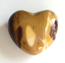Load image into Gallery viewer, Mookaite Jasper Puffy Heart in ochre, beige and sienna