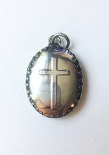 Load image into Gallery viewer, Jesus with Sacred Heart Enameled Brass Deity Pendant