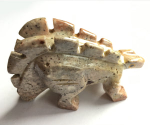 Stegosaurus Figurine Soapstone Carving Light Color