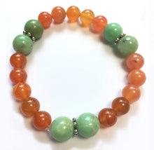 Load image into Gallery viewer, July Birthstone Carnelian and Amazonite Bracelet