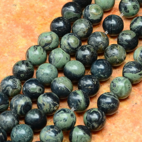 Kambaba Jasper Beads 8mm round beads aka Crocodile Jasper