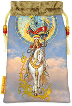 Load image into Gallery viewer, Drawstring Tarot Bag Limited Edition Knight of Wands Photo-Printed
