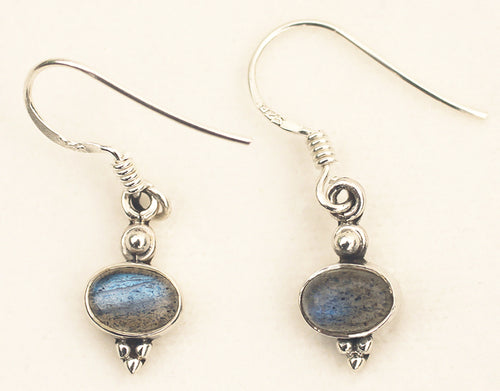 Labradorite Earrings Dainty Dangles
