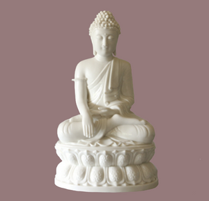Seated Buddha Statue Blanc de Chine Porcelain Figurine Large