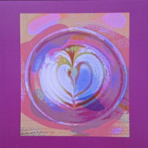 Latte Love Square-Shaped Blank Greeting Card that is perfect for your Valentine