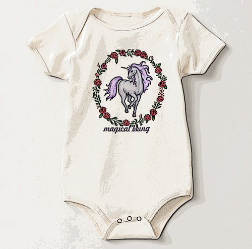 Unicorn Onesie American Apparel Organic Cotton Jersey Body Suit 3-6 Months Old