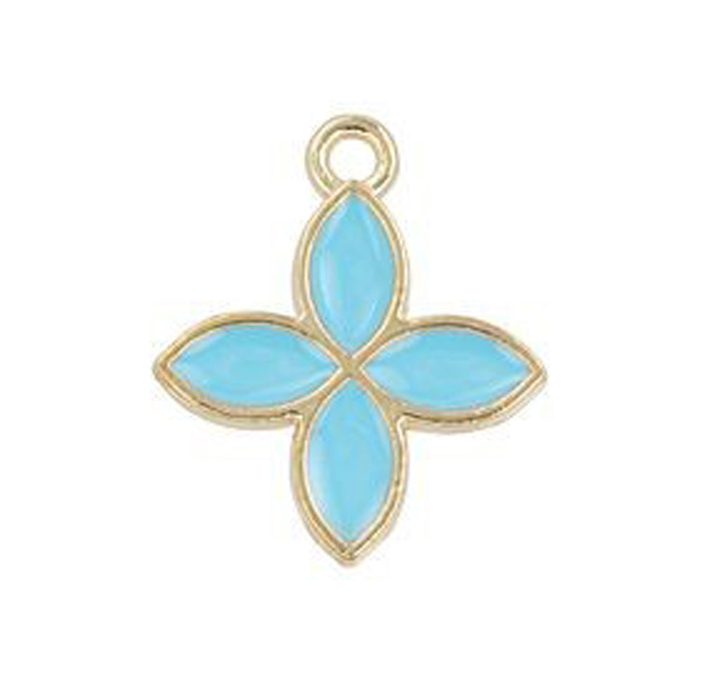 Flower Charm from Sweet & Petite in Light Blue