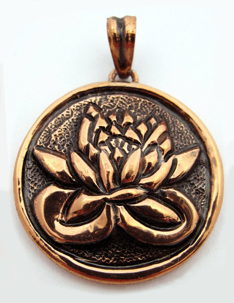 Lotus Pendant in Copper