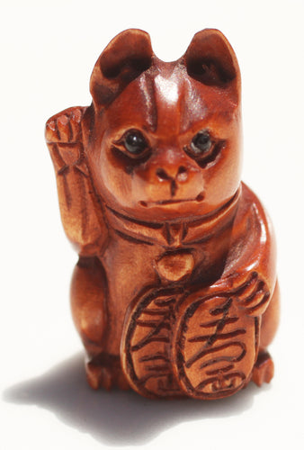 Lucky Cat Ojime Bead
