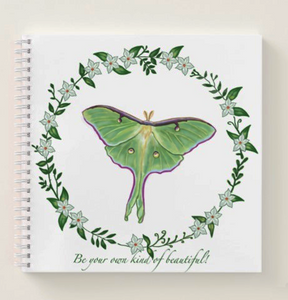 Luna Moth Spiral Bound Lined Notebook