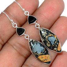 Load image into Gallery viewer, Maligano Jasper Earrings with Black Onyx Accents
