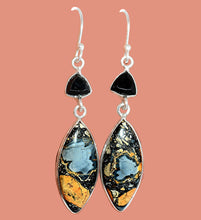 Load image into Gallery viewer, Maligano Jasper Earrings with Black Onyx Accents