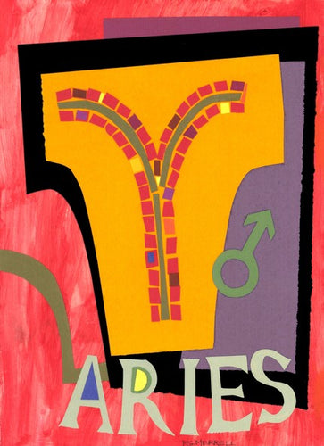Aries Abstract Art Poster 12x18