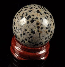 Load image into Gallery viewer, Dalmatian Stone aka Dalmatian Jasper Sphere 30mm