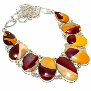 Mookaite Jasper Chain Collar Necklace