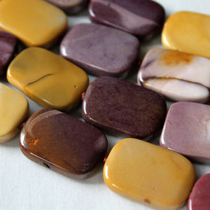 Mookaite Jasper beads, One strand of 18x25mm Oblong Beads