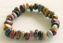 Load image into Gallery viewer, Mookaite Jasper Bracelet of strung polished Mookaite pebbles
