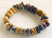 Load image into Gallery viewer, Mookaite Jasper Bracelet of strung polished Mookaite pebbles