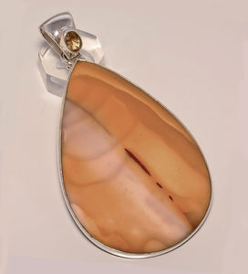 Mookaite Jasper Pendant with Citrine Accent