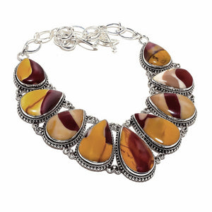 Mookaite Jasper Chain Collar Necklace