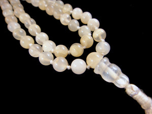 Moonstone Mala hand-knotted 5.5mm Prayer Beads