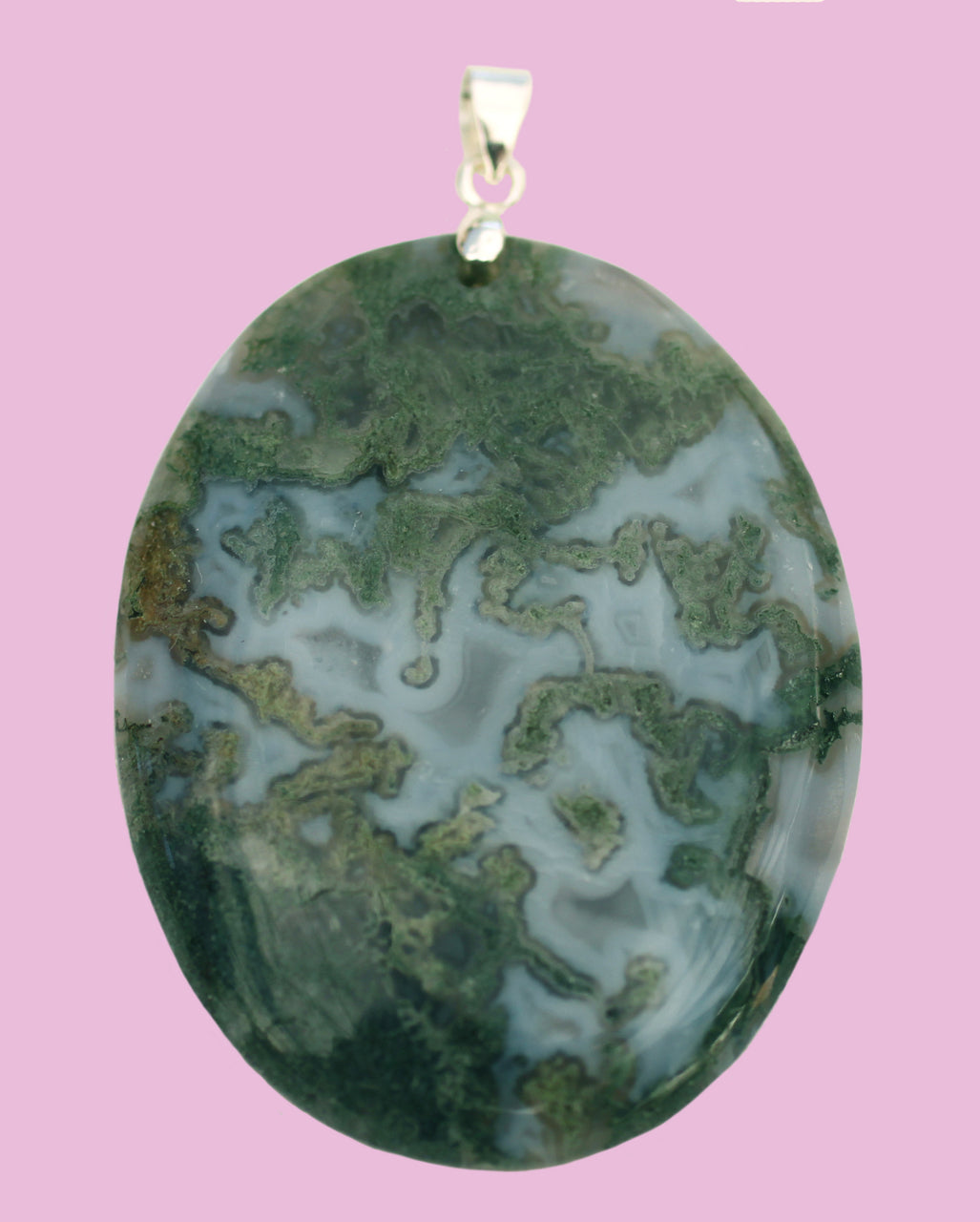 Green Moss Agate Pendant for more than wealth.