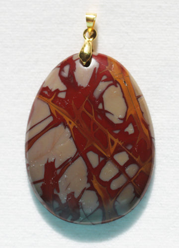 Picasso Stone Pendant with a 14k Gold-Plated Bail