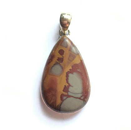 Noreena Picture Jasper Pendant in a  pear shape