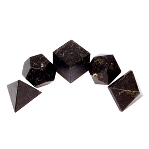 Nuummite Platonic Solids Sacred Geometry