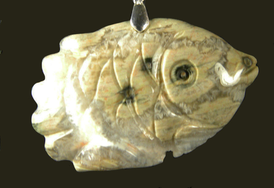 Ocean Jasper Angelfish Pendant