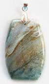 Ocean Wave Jasper Pendant in a barrel shape