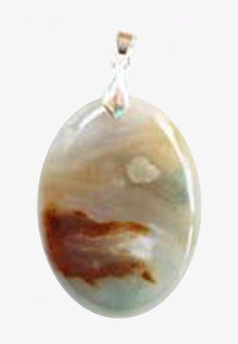 Ocean Wave Jasper Pendant looks like a painting