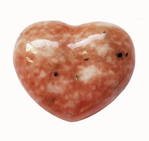 Orange Calcite Mini Puffy Heart for Joy in Partnership