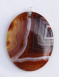 Dragon Veins Agate Pendant in a coffee color