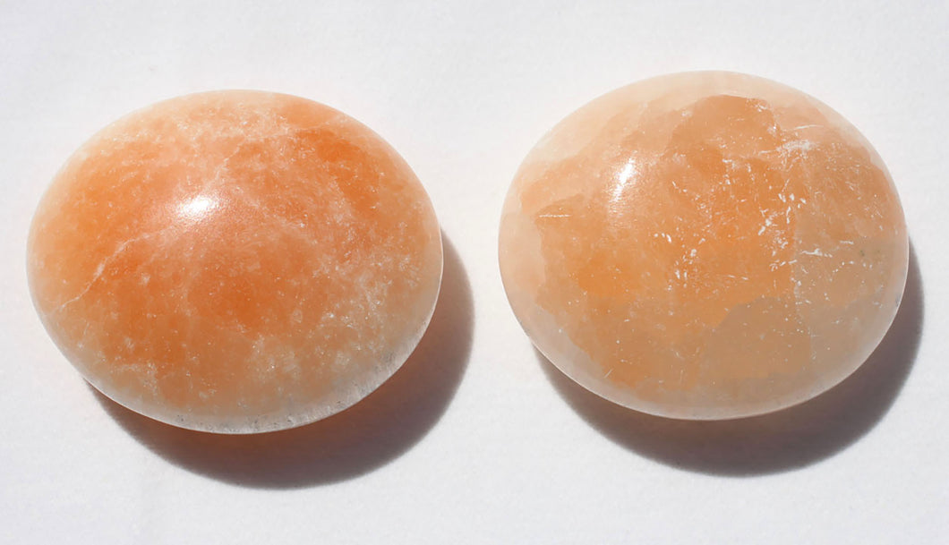 Peach Orange Selenite Sleeping Stones for Sleep, Peaceful Dreams or Meditation - Put in Child's Room to Banish Fear of Dark