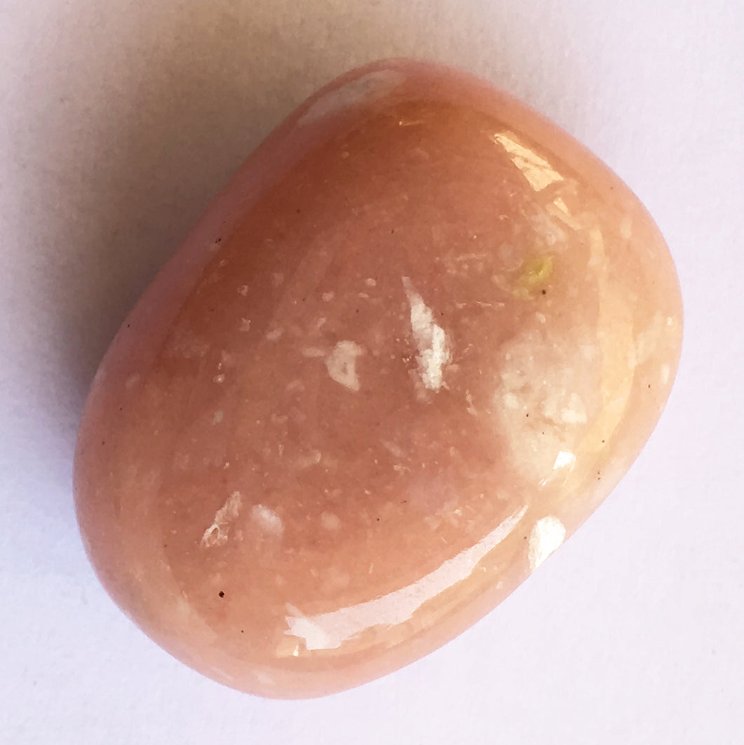 Peruvian Pink Opal Pocket Stone: first quality. 20 to 23mm long  - great for feminine health