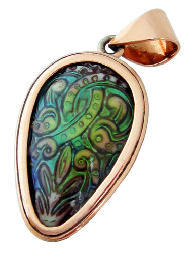 Heat Sensitive Pendant in a petal shape