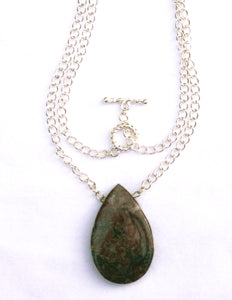 Pietersite Pendant Necklace on Sterling Silver Cable Chain