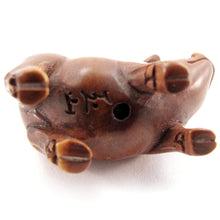 Load image into Gallery viewer, Pig bead boxwood Ojime bead