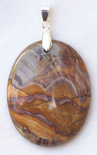 Scenic Pilbara Hill Jasper pendant for ease with spiritual disciplines