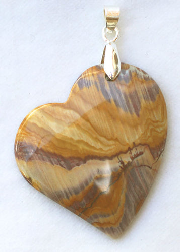 Pilbara Hill Jasper pendant Lovers Heart for ease with spiritual disciplines