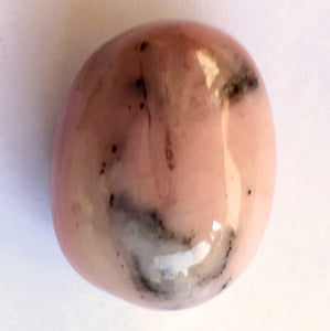 Peruvian Pink Opal Pocket Stone: first quality. 23 to 25mm long  - great for feminine health