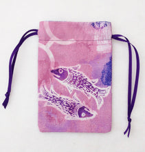 Load image into Gallery viewer, Pisces Zodiac Sign Cotton Drawstring Bag for Your Tarot Deck