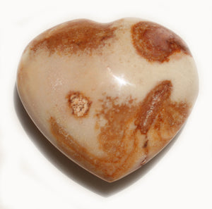 Mookaite heart  1-1/3 inch little pocket-sized puffy heart for artistic success, poise, confidence