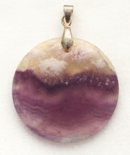 Load image into Gallery viewer, Fluorite Pendant in muted green and purple.