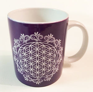 Purple Flower of Life Coffee Mug