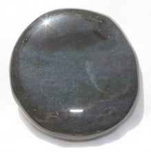 Load image into Gallery viewer, Rainbow Obsidian Smooth Flat Palm Stone
