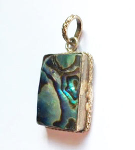Abalone Shell Pendant aka Mother of Pearl in Sterling Silver